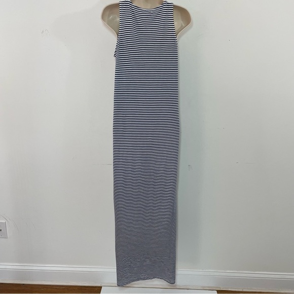 Demylee striped maxi dress size small v-neck sleeveless causal nautical - Picture 5 of 7